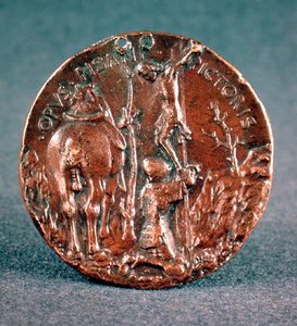 Médaille (revers) de Sigismondo Pandolfo Malatesta (1417-68), représentant la crucifixion, 1446